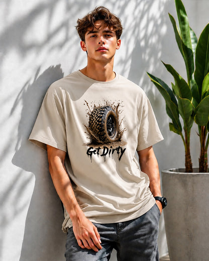 JS Fashion Lab Premium Printed Beige T-Shirt Multi Design Stay Focus | 100% Cotton | Streetwear