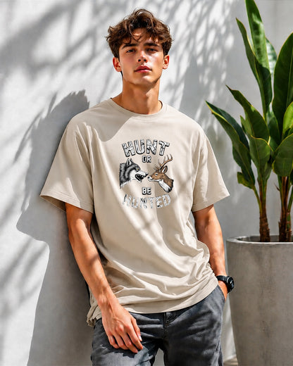 JS Fashion Lab Premium Printed Beige T-Shirt Multi Design Stay Focus | 100% Cotton | Streetwear