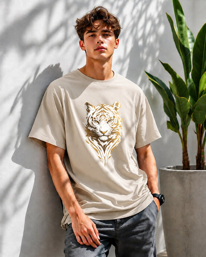 JS Fashion Lab Premium Multi Printed Beige T-Shirt Design | 100% Cotton | Streetwear