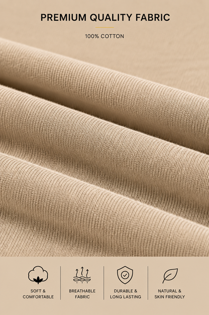 JS Fashion Lab Premium Plain BeagT-Shirt | 100% Cotton | Streetwear