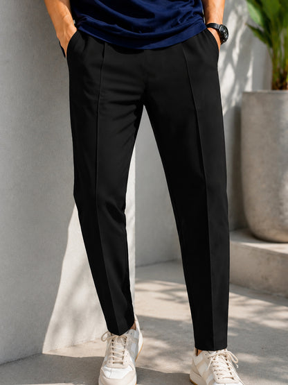 Men's Premium Slim Fit Casual Trouser – Smart Comfort Pants | Black