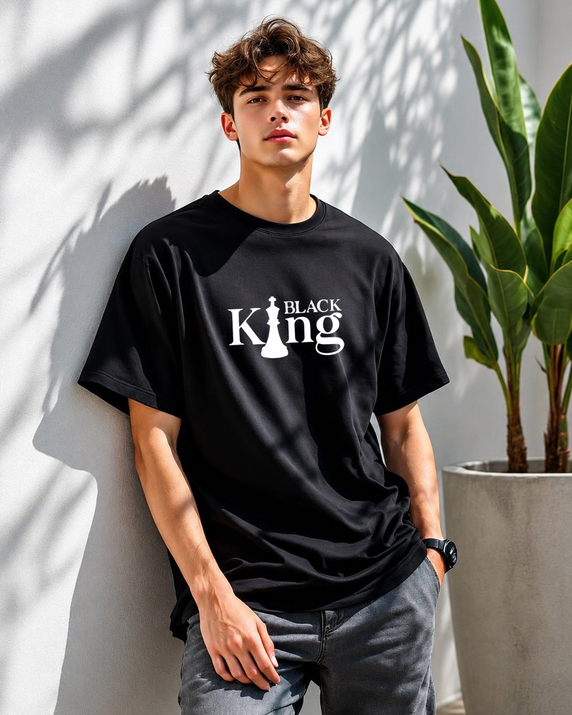 JS Fashion Lab Premium Printed Positive Vibe Black T-Shirt Multi Desgin | 100% Cotton | Streetwear