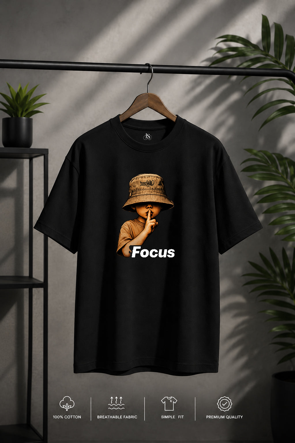 JS Fashion Lab Premium Printed Blck T-Shirt Multi Desgin | 100% Cotton | Streetwear