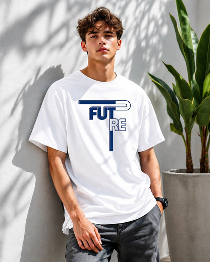 JS Fashion Lab Premium Printed White Positive Vibe T-Shirt Desgin | 100% Cotton | Streetwear