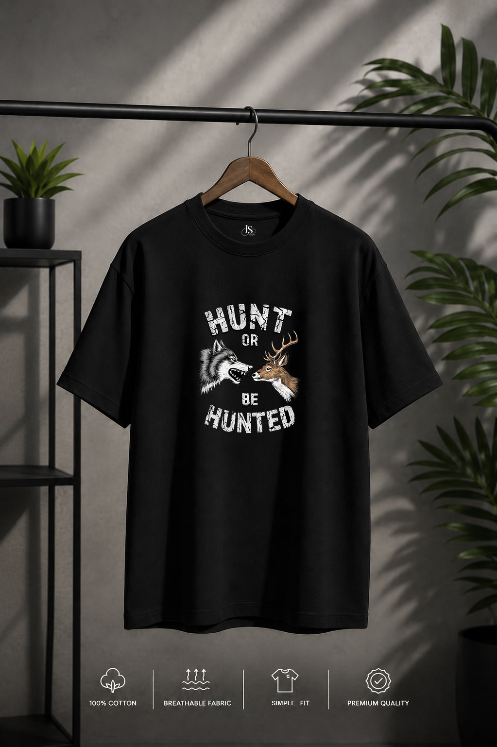 JS Fashion Lab Premium Printed Blck T-Shirt Multi Desgin | 100% Cotton | Streetwear