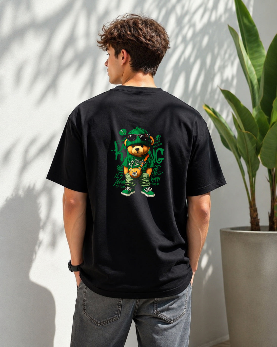JS Fashion Lab Premium Printed Back Side Black T-Shirt Multi Desgin | 100% Cotton | Streetwear
