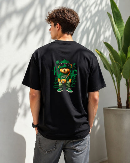JS Fashion Lab Premium Printed Back Side Black T-Shirt Multi Desgin | 100% Cotton | Streetwear