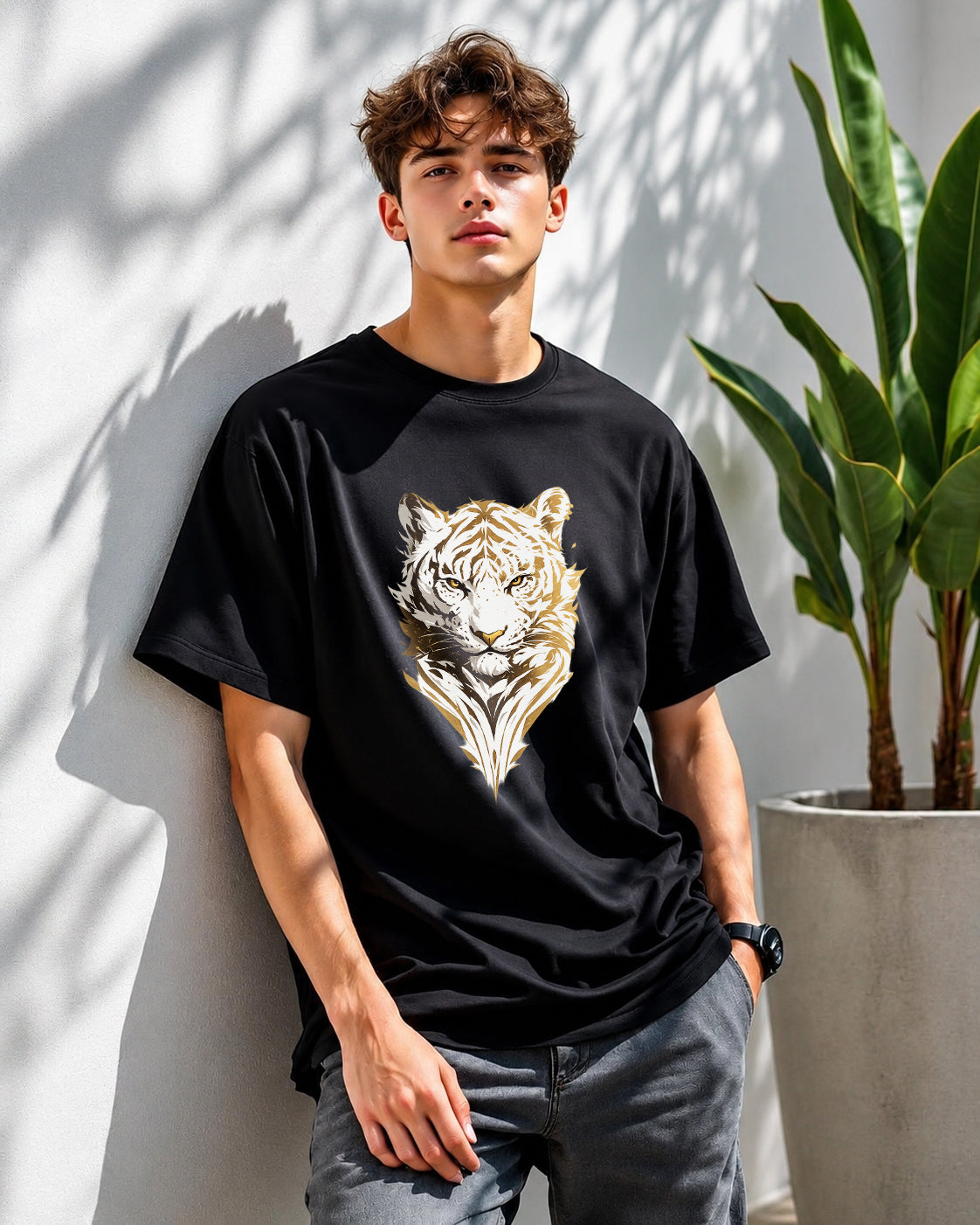 JS Fashion Lab Premium Multi Printed Black T-Shirt Design | 100% Cotton | Streetwear