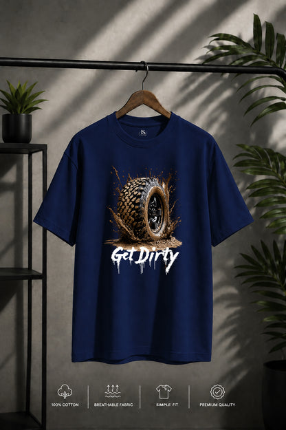 JS Fashion Lab Premium Printed Navy Blue T-Shirt Multi Design Stay Focus | 100% Cotton | Streetwear