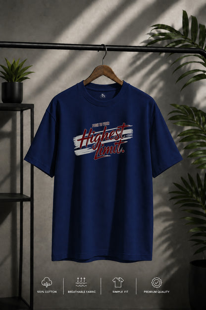 JS Fashion Lab Premium Printed Navy Blue T-Shirt Multi Design Stay Focus | 100% Cotton | Streetwear