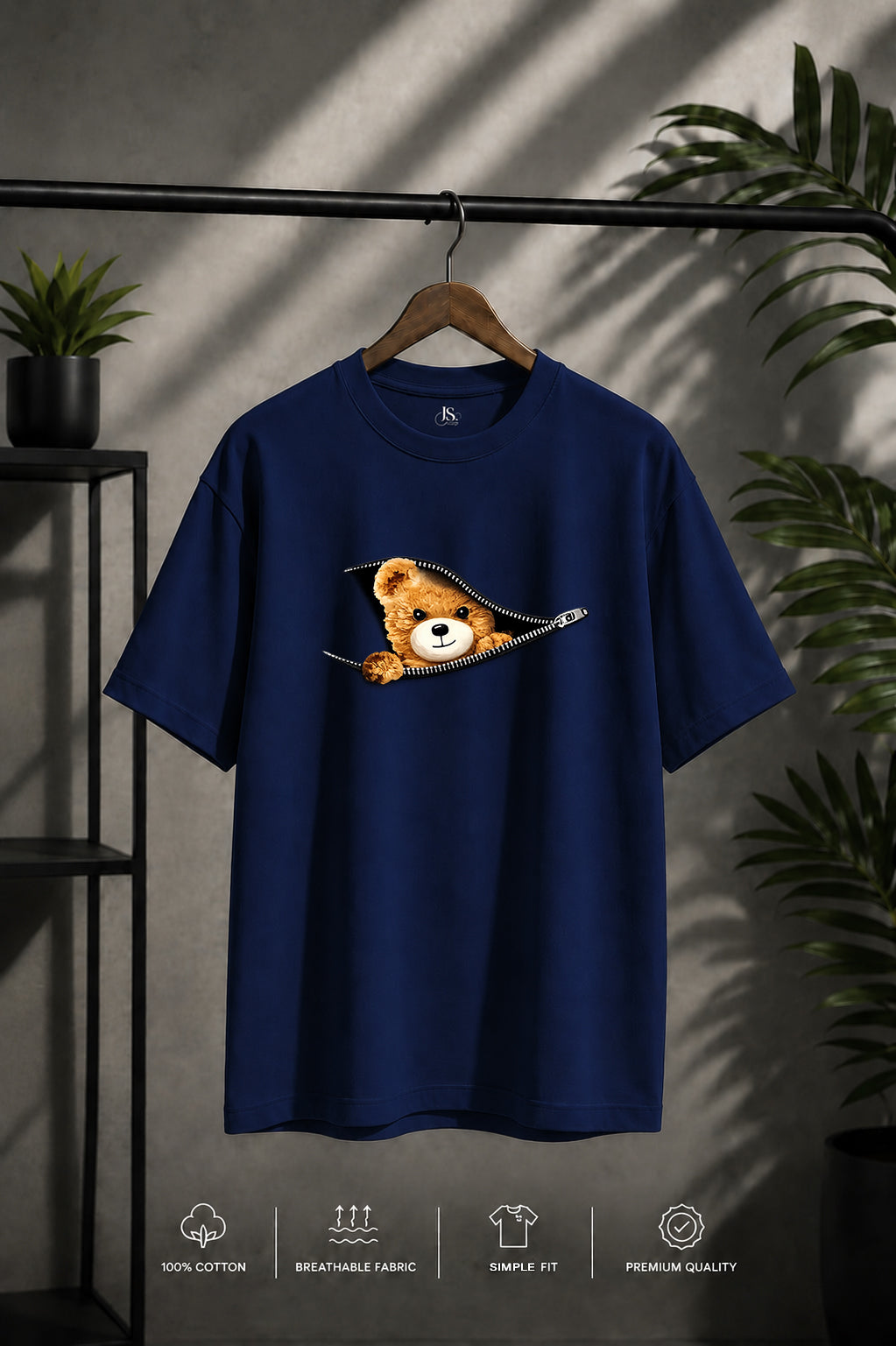 JS Fashion Lab Premium Multi Printed Beige T-Shirt Design | 100% Cotton | Streetwear
