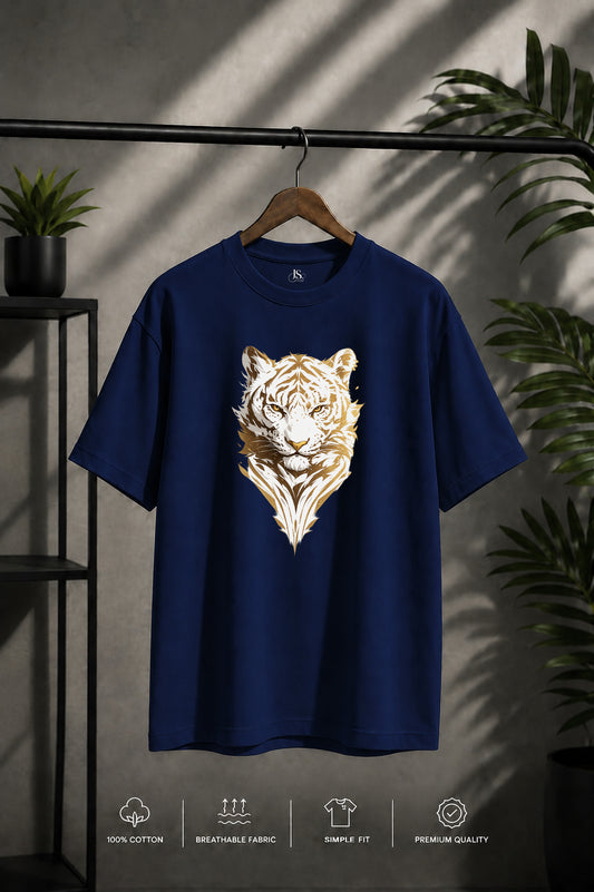 JS Fashion Lab Premium Multi Printed Navy Blue T-Shirt Design | 100% Cotton | Streetwear