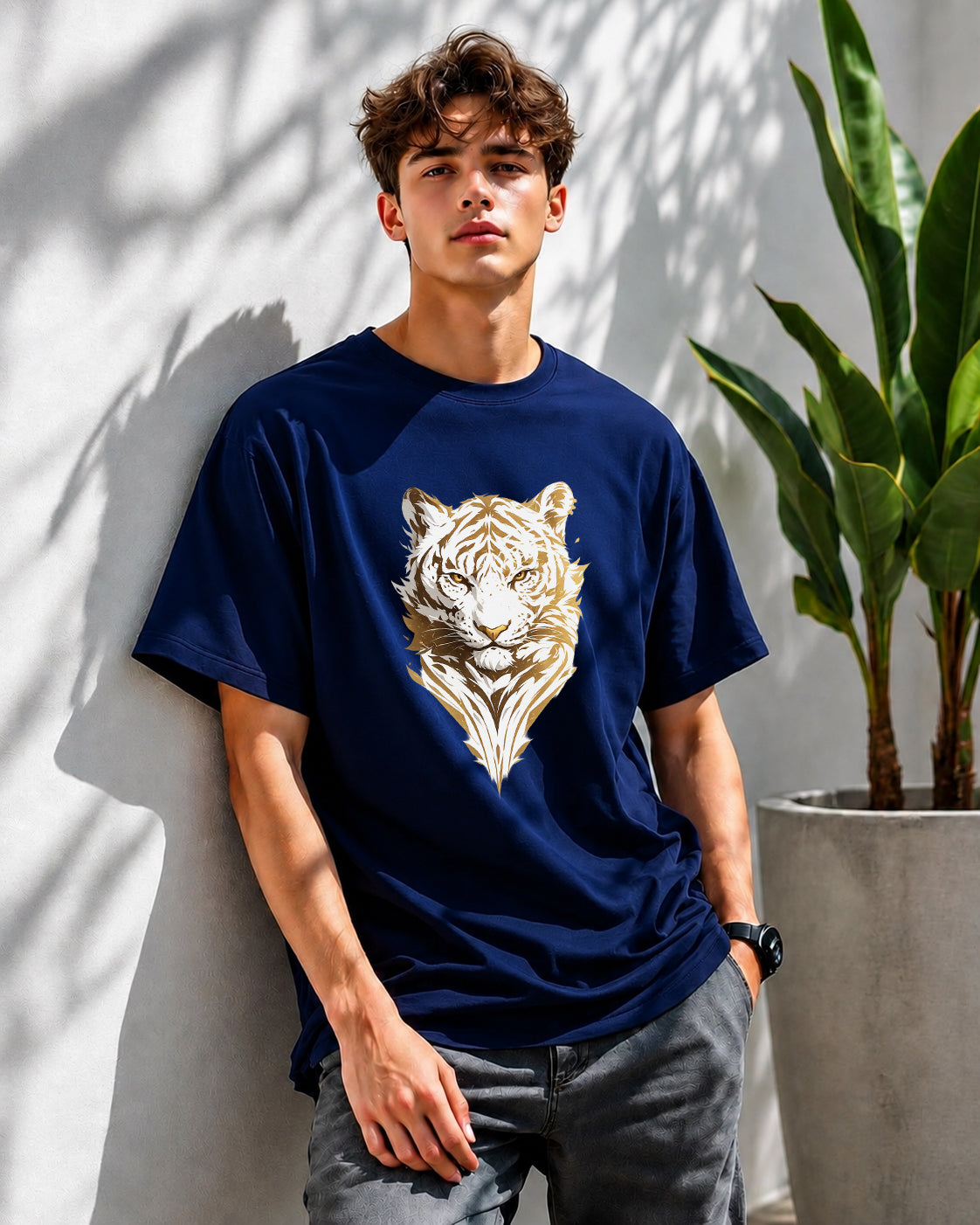 JS Fashion Lab Premium Multi Printed Beige T-Shirt Design | 100% Cotton | Streetwear