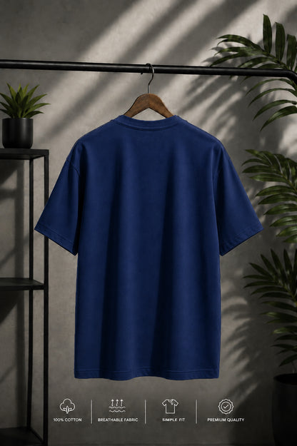 JS Fashion Lab Premium Plain Navi Blue T-Shirt | 100% Cotton | Streetwear