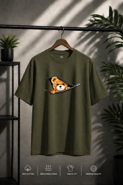 JS Fashion Lab Premium Multi Printed Olive Green T-Shirt Design | 100% Cotton | Streetwear