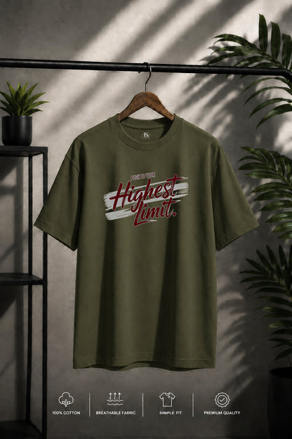 JS Fashion Lab Premium Printed Olive GreenT-Shirt Multi Design Stay Focus | 100% Cotton | Streetwear