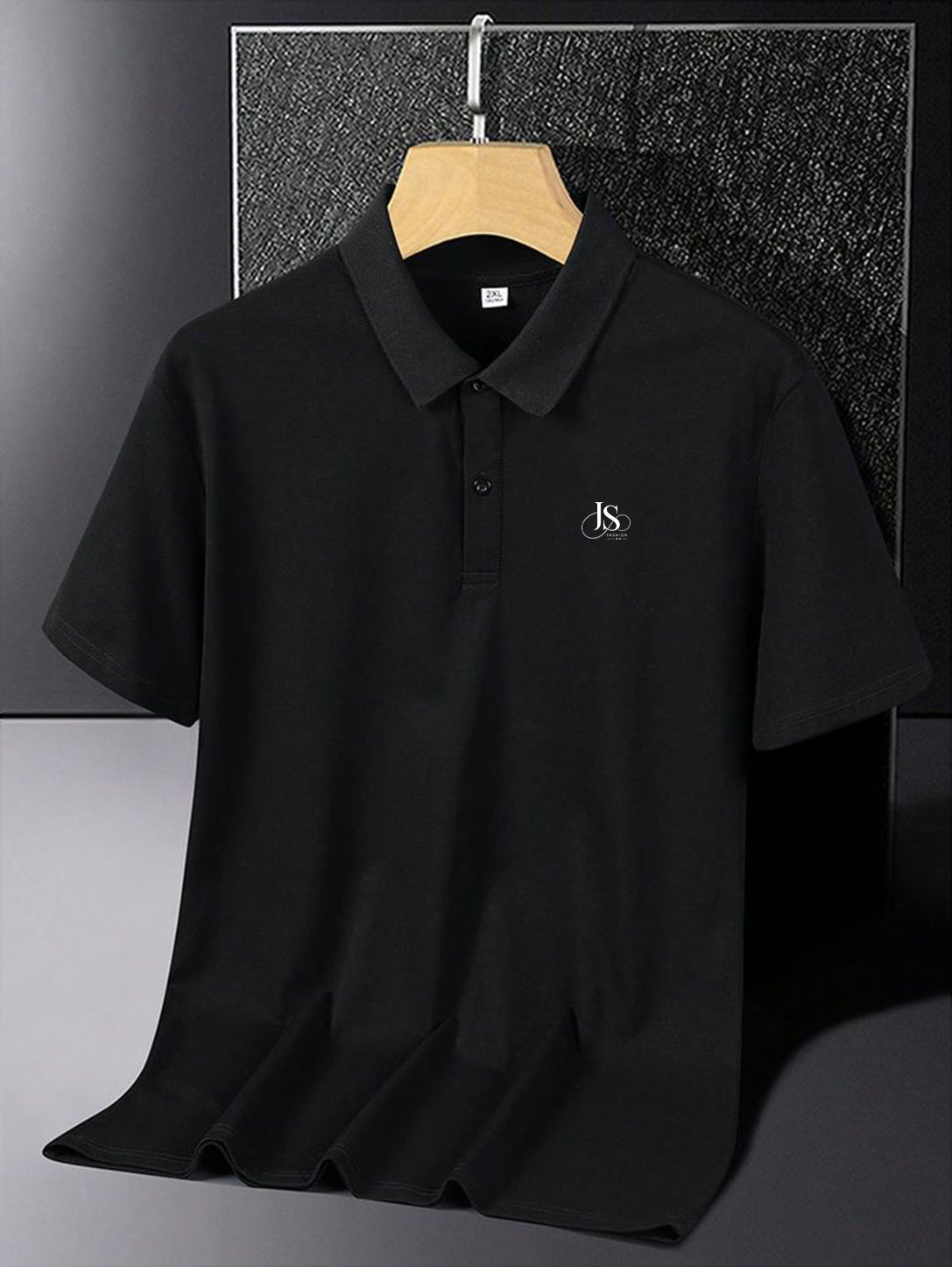 JS Fashion Lab Premium Black Polo Shirt – Soft Cotton Blend | Classic Fit | Casual & Smart Wear