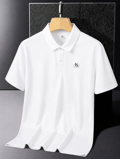 JS Fashion Lab Premium White Polo Shirt – Soft Cotton Blend | Classic Fit | Casual & Smart Wear