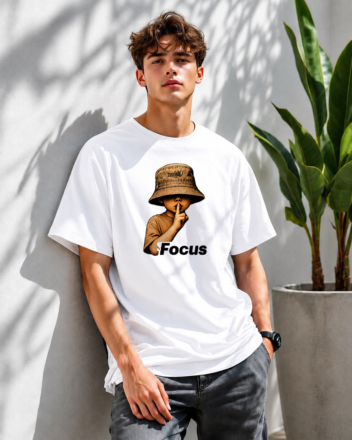 JS Fashion Lab Premium Printed White T-Shirt Desgin | 100% Cotton | Streetwear