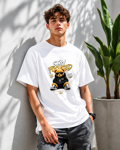 JS Fashion Lab Premium Printed White T-Shirt Desgin | 100% Cotton | Streetwear
