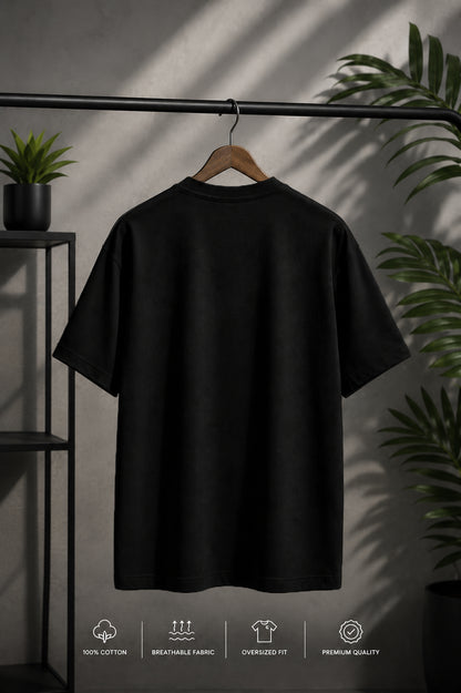 JS Fashion Lab Premium Plain Black T-Shirt | 100% Cotton | Streetwear
