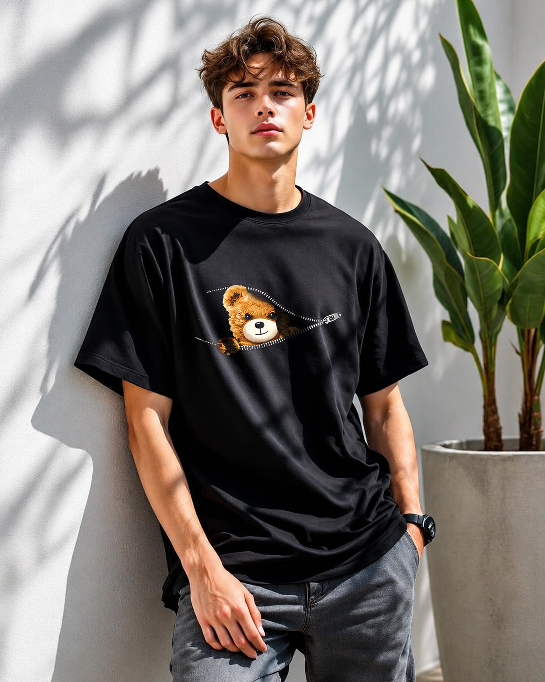 JS Fashion Lab Premium Multi Printed Black T-Shirt Design | 100% Cotton | Streetwear