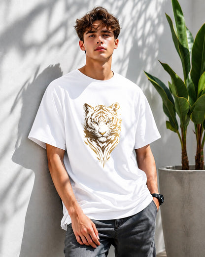 JS Fashion Lab Premium Printed White T-Shirt | 100% Cotton | Streetwear