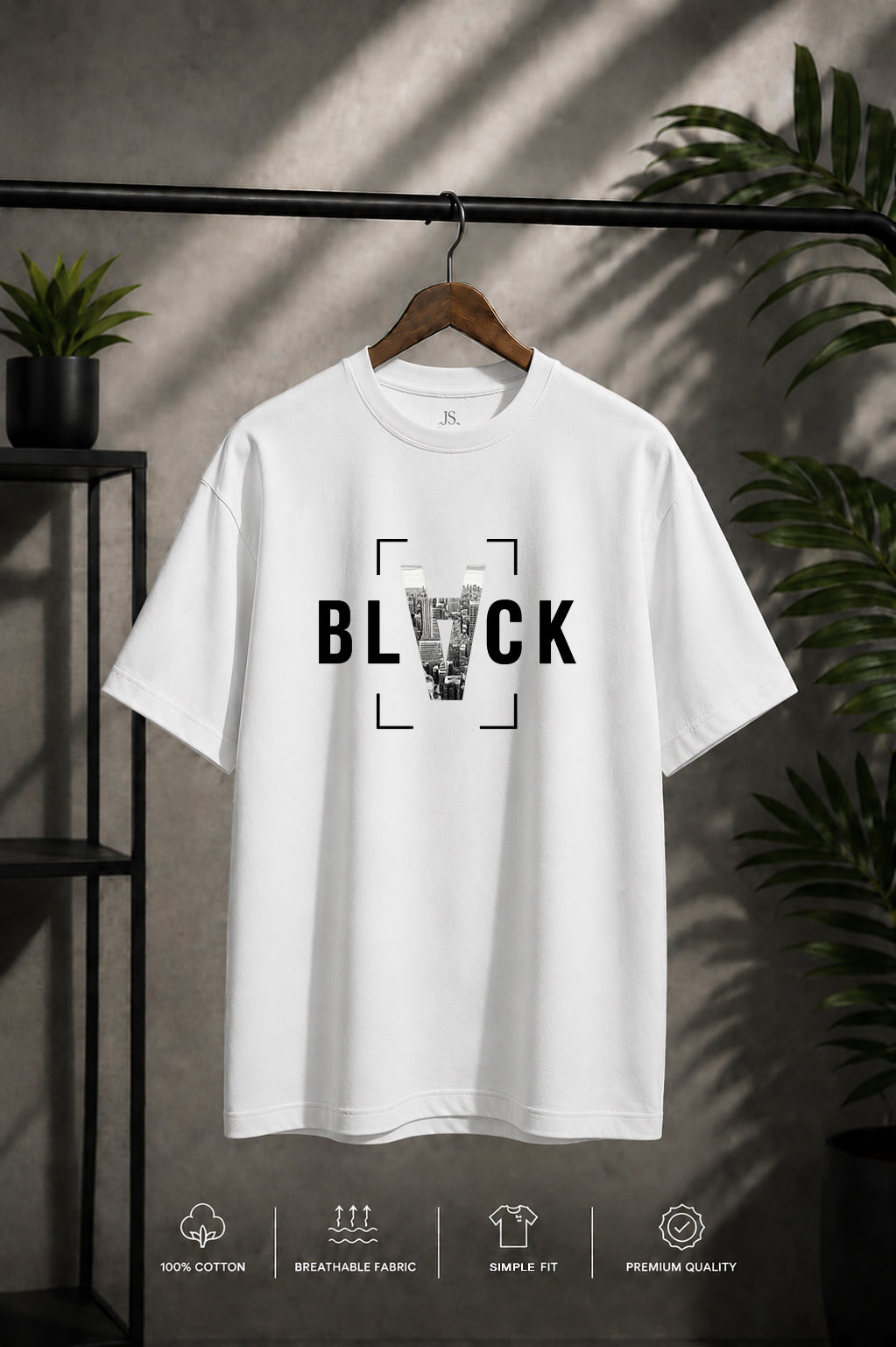 JS Fashion Lab Premium Printed White T-Shirt Desgin | 100% Cotton | Streetwear