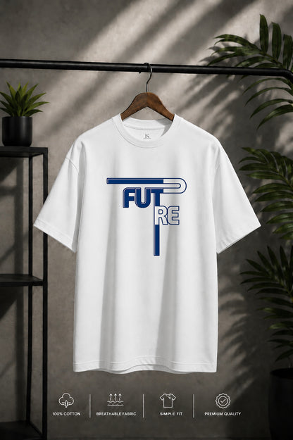 JS Fashion Lab Premium Printed White Positive Vibe T-Shirt Desgin | 100% Cotton | Streetwear