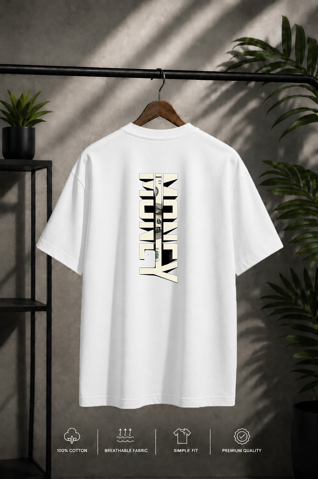 JS Fashion Lab Premium Printed Back Side White T-Shirt Desgin | 100% Cotton | Streetwear