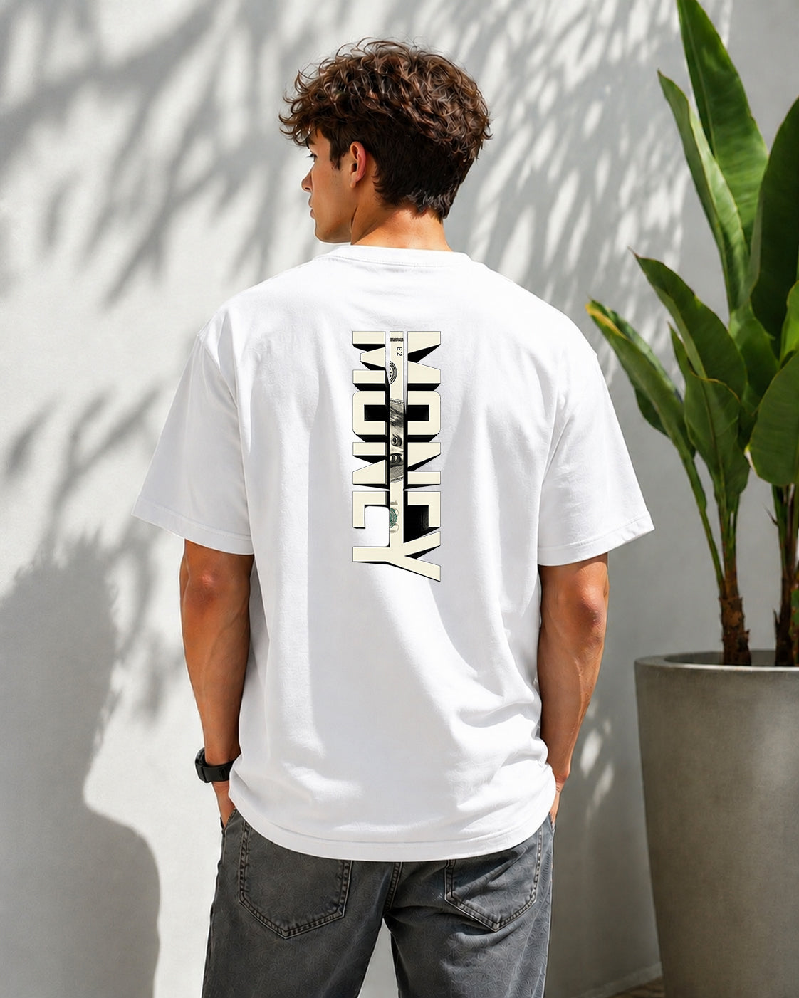 JS Fashion Lab Premium Printed Back Side White T-Shirt Desgin | 100% Cotton | Streetwear