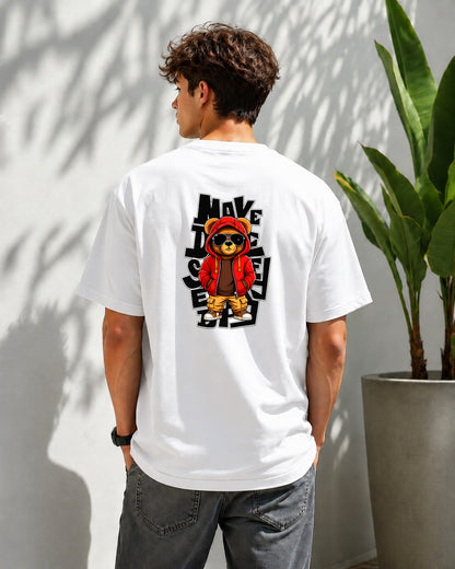 JS Fashion Lab Premium Printed Back Side White T-Shirt Desgin | 100% Cotton | Streetwear