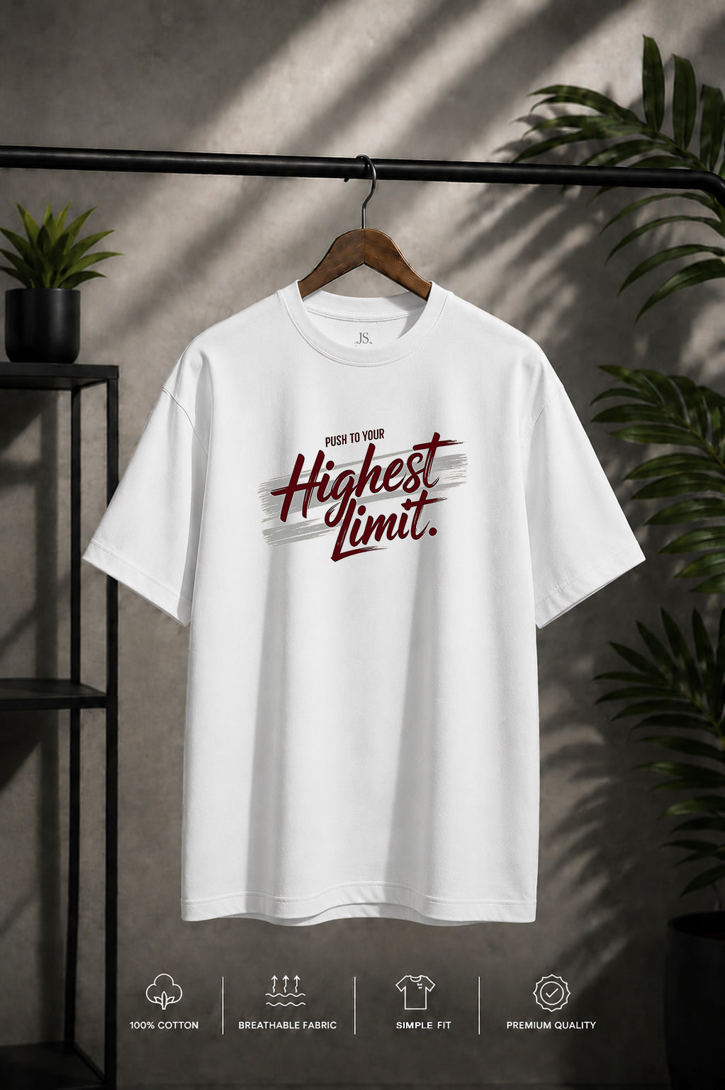 JS Fashion Lab Premium Printed White T-Shirt Desgin | 100% Cotton | Streetwear