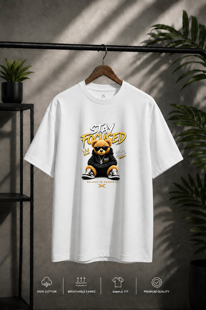 JS Fashion Lab Premium Printed White T-Shirt Desgin | 100% Cotton | Streetwear