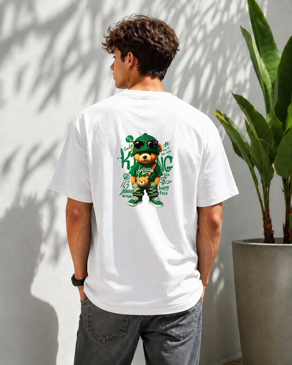 JS Fashion Lab Premium Printed Back Side White T-Shirt Desgin | 100% Cotton | Streetwear