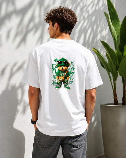 JS Fashion Lab Premium Printed Back Side White T-Shirt Desgin | 100% Cotton | Streetwear