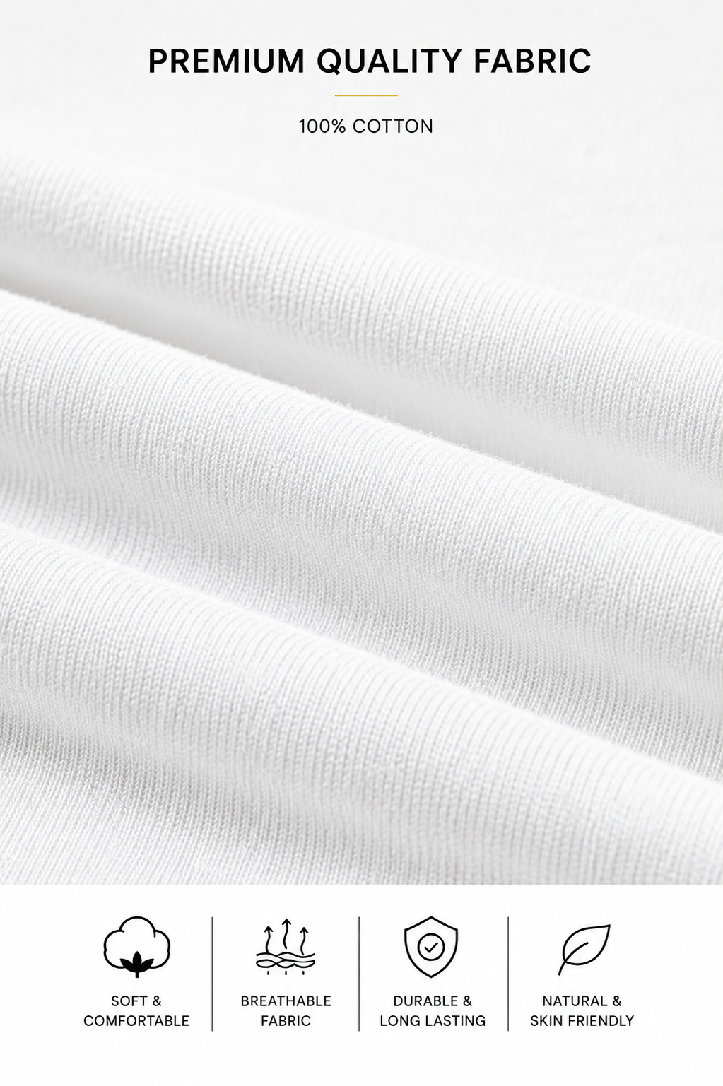 JS Fashion Lab Premium Plain White T-Shirt | 100% Cotton | Streetwear