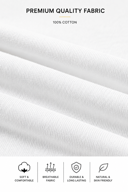 JS Fashion Lab Premium Plain White T-Shirt | 100% Cotton | Streetwear