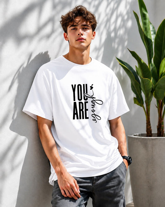 JS Fashion Lab Premium Printed White T-Shirt Desgin Be You | 100% Cotton | Streetwear