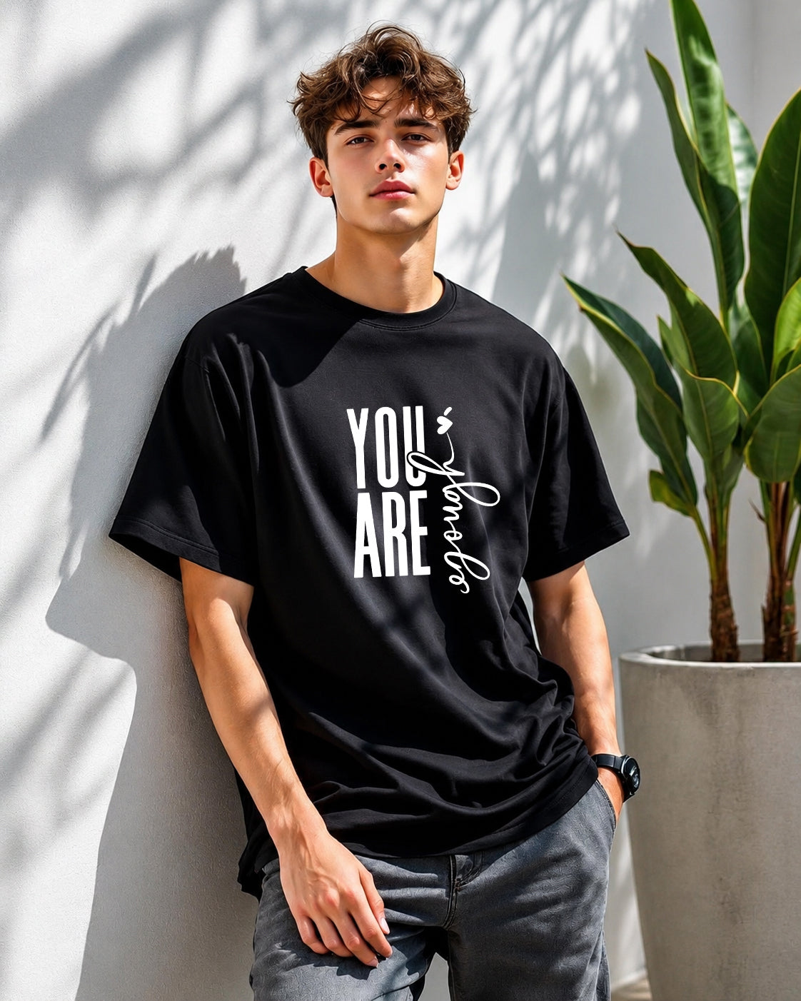 JS Fashion Lab Premium Printed Side Black T-Shirt Multi Design Be You | 100% Cotton | Streetwear
