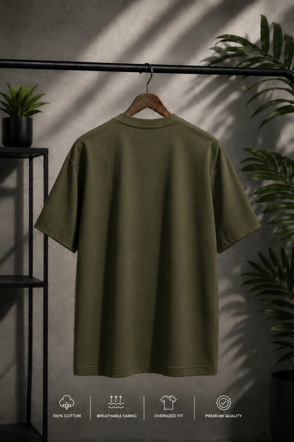 JS Fashion Lab Premium Printed Olive GreenT-Shirt Multi Design Stay Focus | 100% Cotton | Streetwear