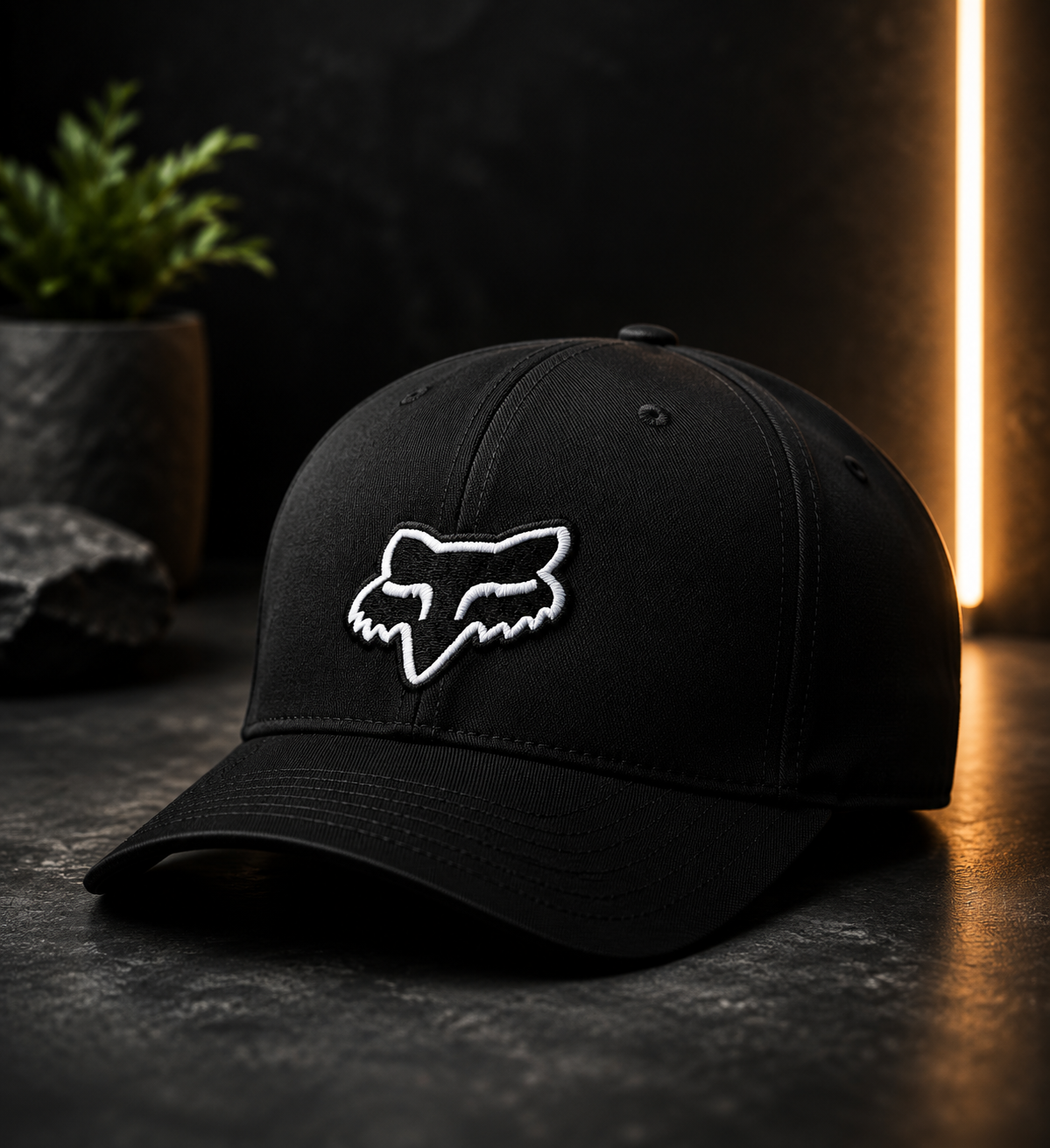 Wolf Premium Logo DTF Design Black & White Cap | Luxury Adjustable Snapback