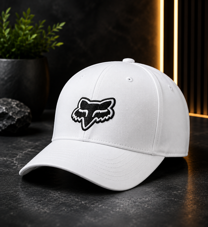 Wolf Premium Logo DTF Design Black & White Cap | Luxury Adjustable Snapback