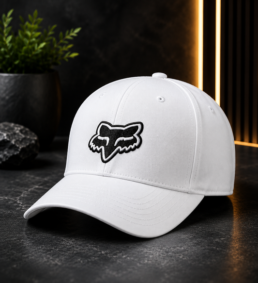 Wolf Premium Logo DTF Design Black & White Cap | Luxury Adjustable Snapback