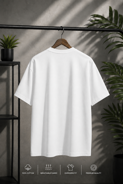 JS Fashion Lab Premium Printed White Positive Vibe T-Shirt Desgin | 100% Cotton | Streetwear
