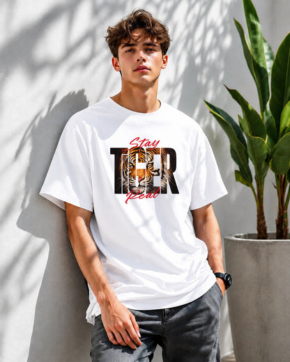 JS Fashion Lab Premium Printed White T-Shirt | 100% Cotton | Streetwear